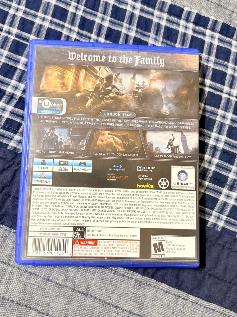 Assassin's Creed Syndicate (PS4) - Black & Blue Case by Ubisoft